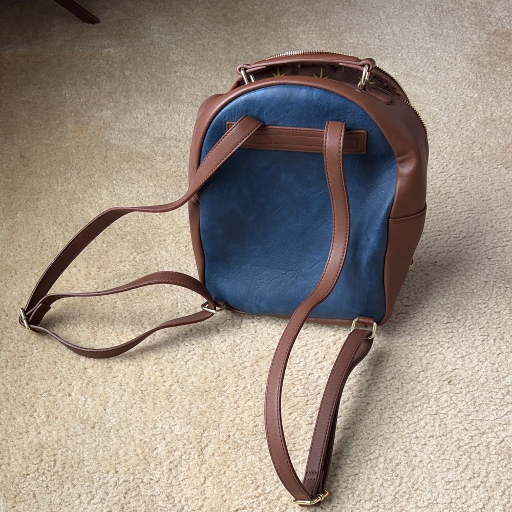 Loungefly Brown, Red, and Blue Backpack - Picture 3 of 6